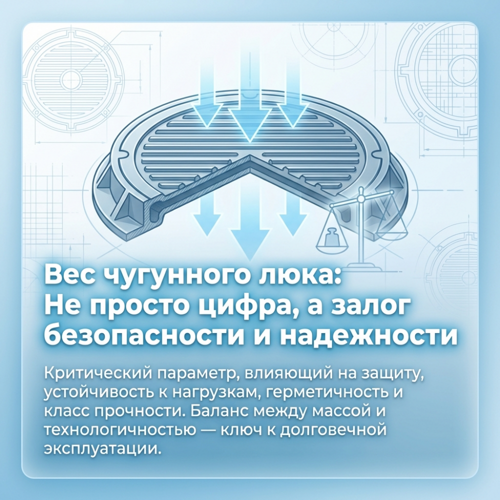 Вес чугунного люка 